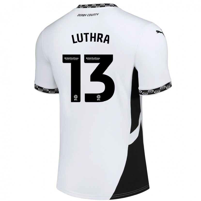 Danxen Enfant Maillot Rohan Luthra #13 Blanc Noir Tenues Domicile 2024/25 T-Shirt