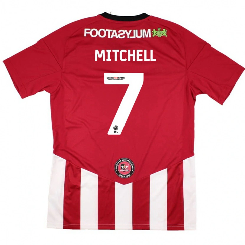 Danxen Enfant Maillot Demetri Mitchell #7 Rouge Blanc Tenues Domicile 2024/25 T-Shirt