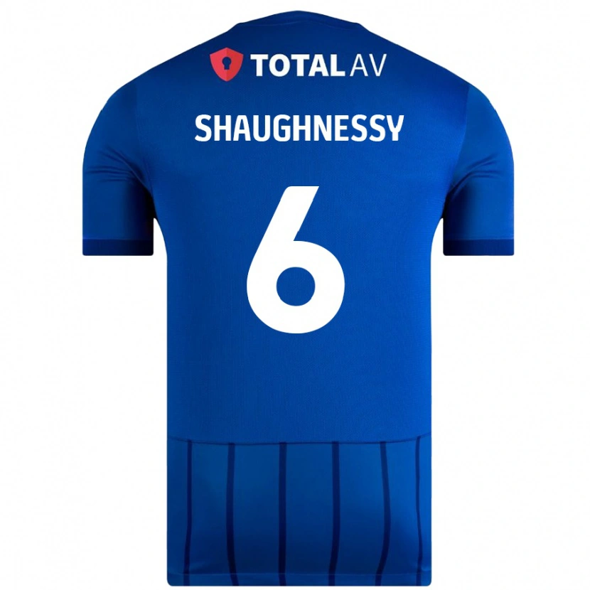 Danxen Enfant Maillot Conor Shaughnessy #6 Bleu Tenues Domicile 2024/25 T-Shirt