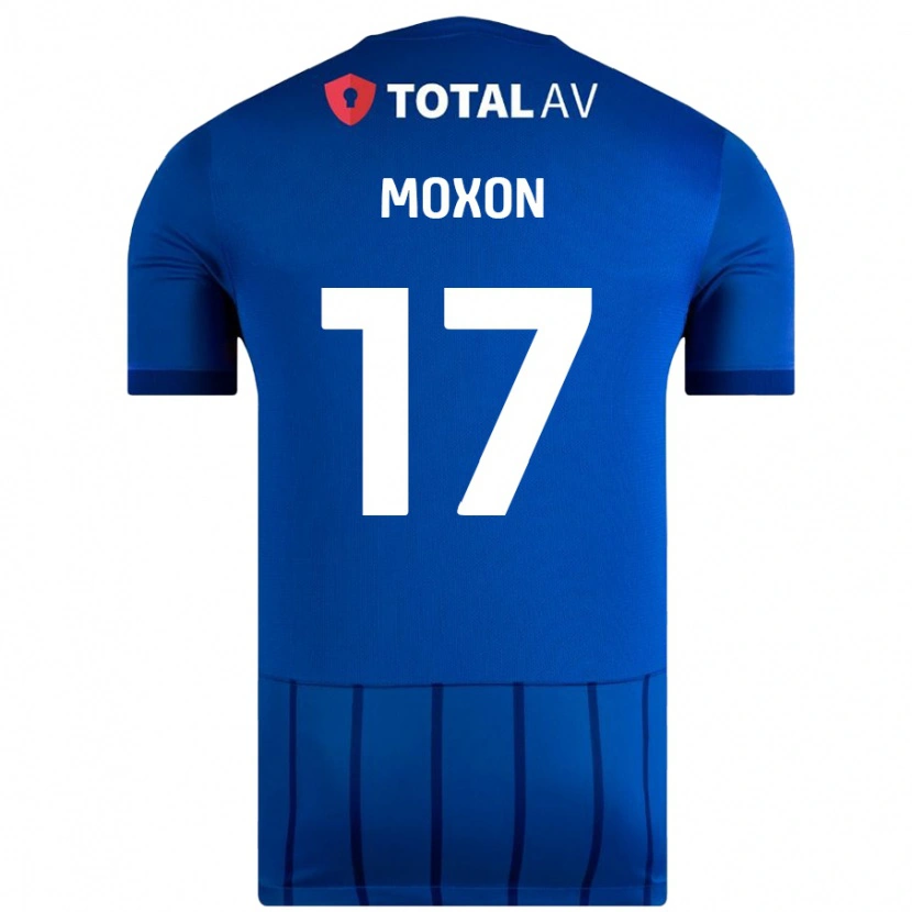 Danxen Enfant Maillot Owen Moxon #17 Bleu Tenues Domicile 2024/25 T-Shirt