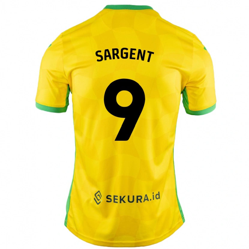Danxen Enfant Maillot Josh Sargent #9 Jaune Vert Tenues Domicile 2024/25 T-Shirt