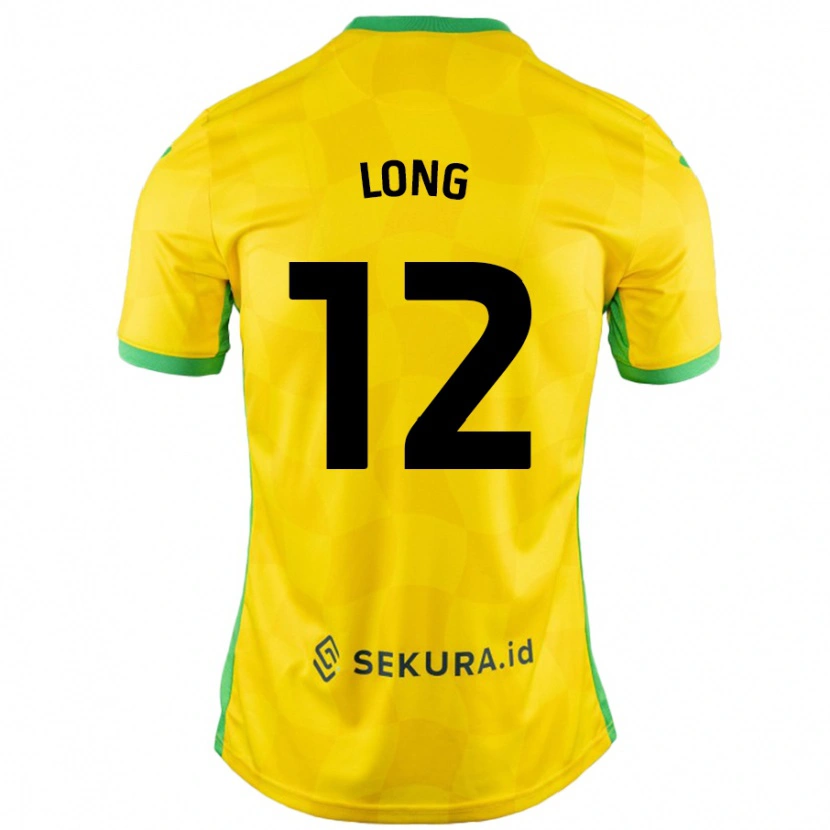 Danxen Enfant Maillot George Long #12 Jaune Vert Tenues Domicile 2024/25 T-Shirt