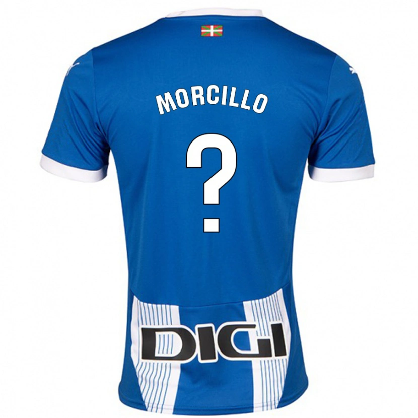 Danxen Enfant Maillot Diego Morcillo #0 Bleu Tenues Domicile 2024/25 T-Shirt