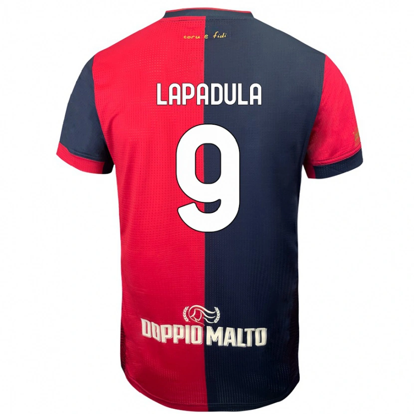 Danxen Enfant Maillot Gianluca Lapadula #9 Rouge Bleu Foncé Tenues Domicile 2024/25 T-Shirt