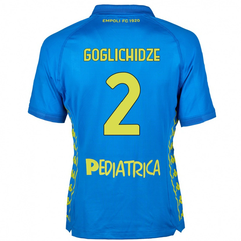Danxen Enfant Maillot Saba Goglichidze #2 Bleu Tenues Domicile 2024/25 T-Shirt