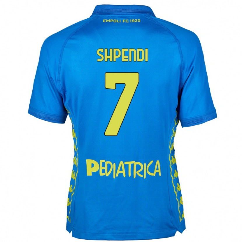 Danxen Enfant Maillot Stiven Shpendi #7 Bleu Tenues Domicile 2024/25 T-Shirt