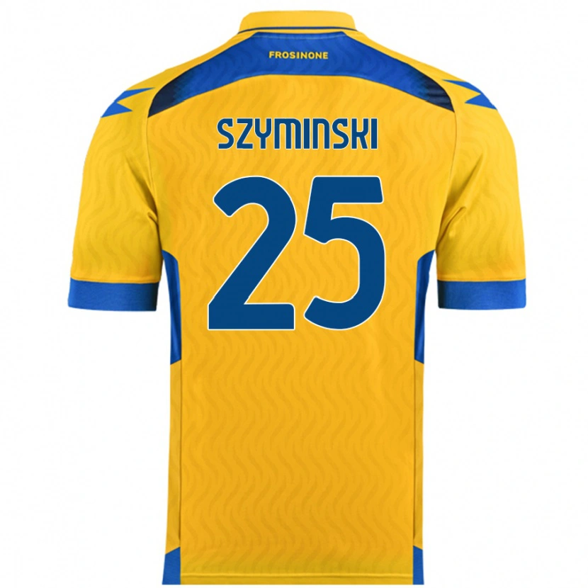 Danxen Enfant Maillot Przemyslaw Szyminski #25 Jaune Tenues Domicile 2024/25 T-Shirt