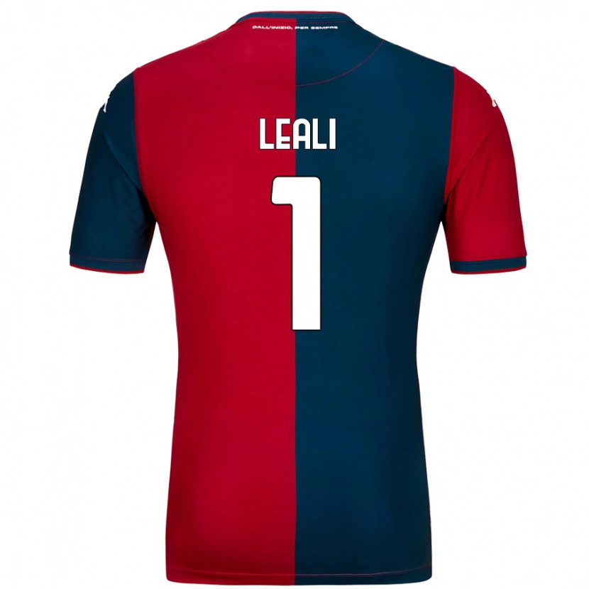 Danxen Enfant Maillot Nicola Leali #1 Rouge Bleu Foncé Tenues Domicile 2024/25 T-Shirt