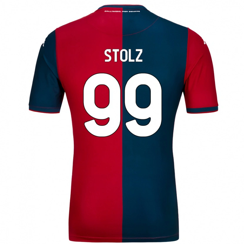 Danxen Enfant Maillot Franz Stolz #99 Rouge Bleu Foncé Tenues Domicile 2024/25 T-Shirt