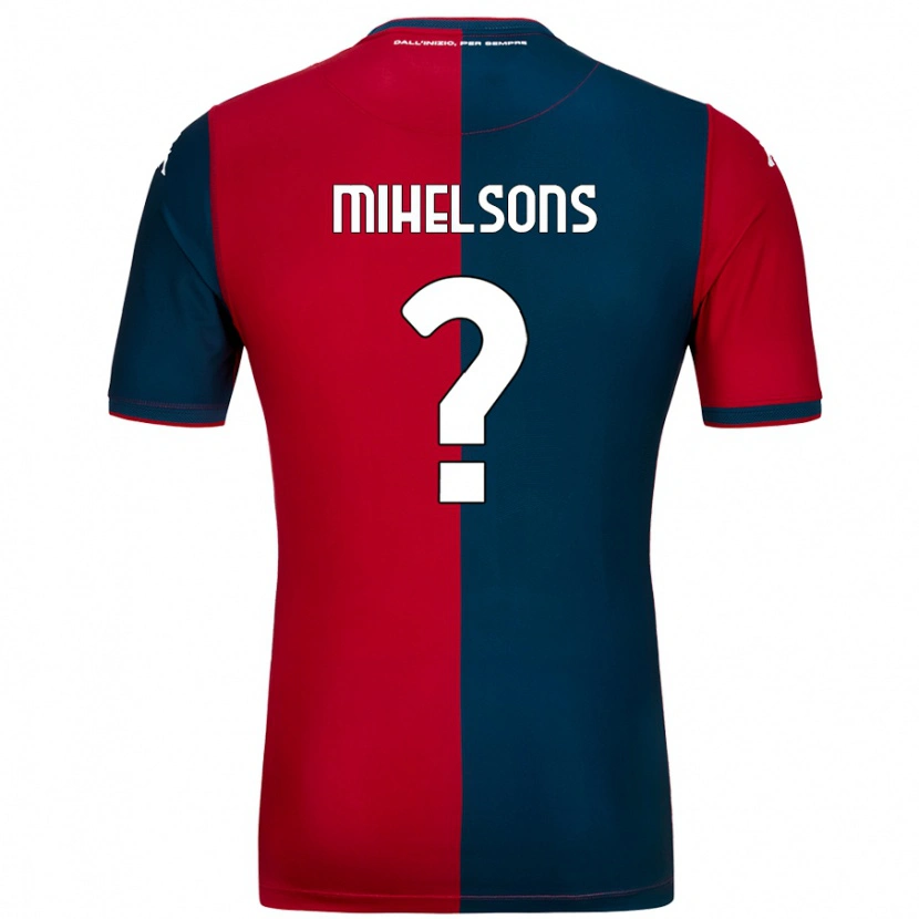 Danxen Enfant Maillot Rendijs Mihelsons #0 Rouge Bleu Foncé Tenues Domicile 2024/25 T-Shirt