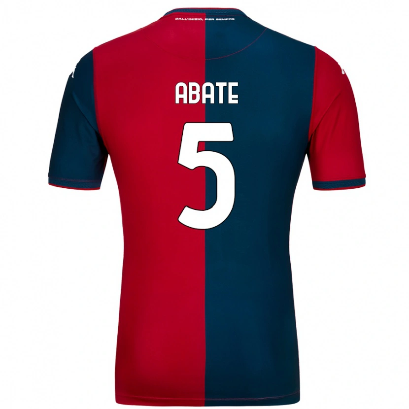 Danxen Enfant Maillot Giada Abate #5 Rouge Bleu Foncé Tenues Domicile 2024/25 T-Shirt