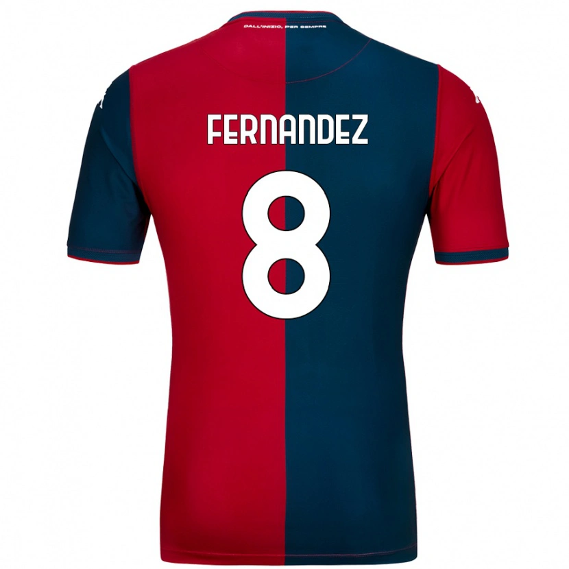 Danxen Enfant Maillot Maria Fernandez #8 Rouge Bleu Foncé Tenues Domicile 2024/25 T-Shirt