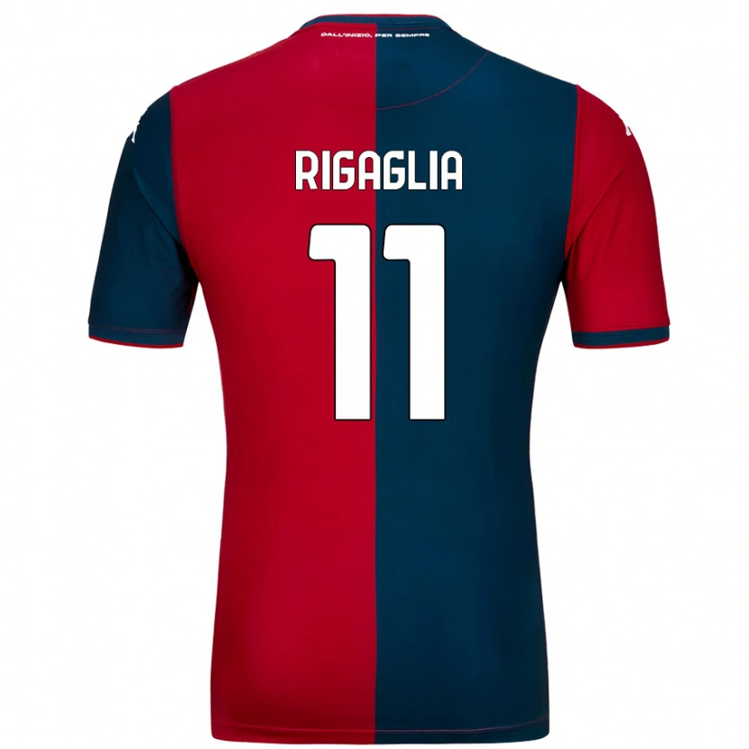 Danxen Enfant Maillot Alison Rigaglia #11 Rouge Bleu Foncé Tenues Domicile 2024/25 T-Shirt