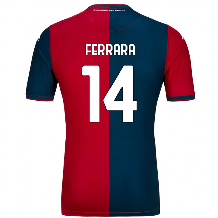 Danxen Enfant Maillot Anastasia Ferrara #14 Rouge Bleu Foncé Tenues Domicile 2024/25 T-Shirt