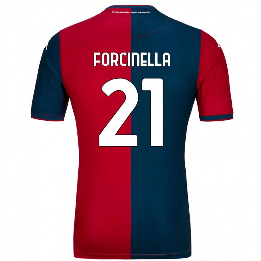 Danxen Enfant Maillot Camilla Forcinella #21 Rouge Bleu Foncé Tenues Domicile 2024/25 T-Shirt