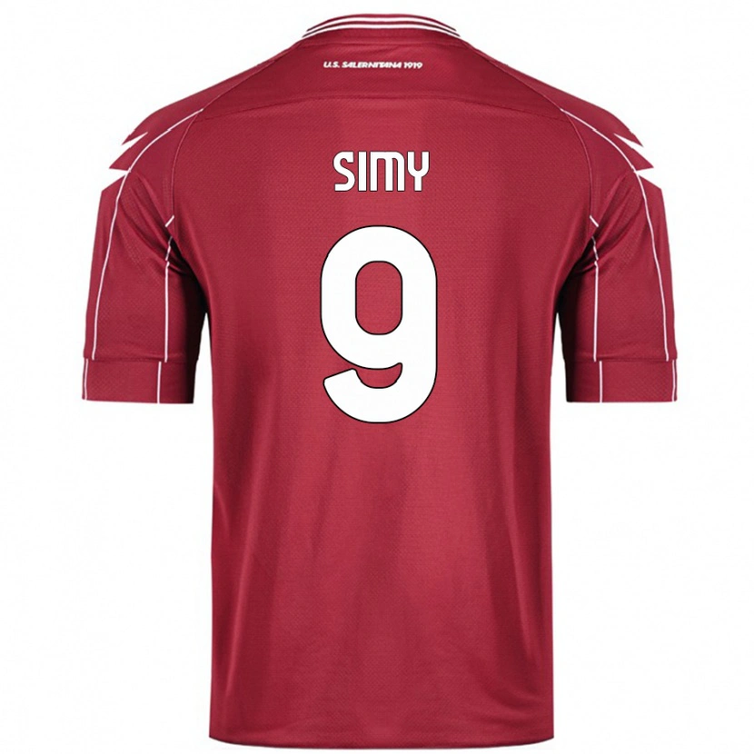 Danxen Enfant Maillot Simy #9 Bordeaux Tenues Domicile 2024/25 T-Shirt