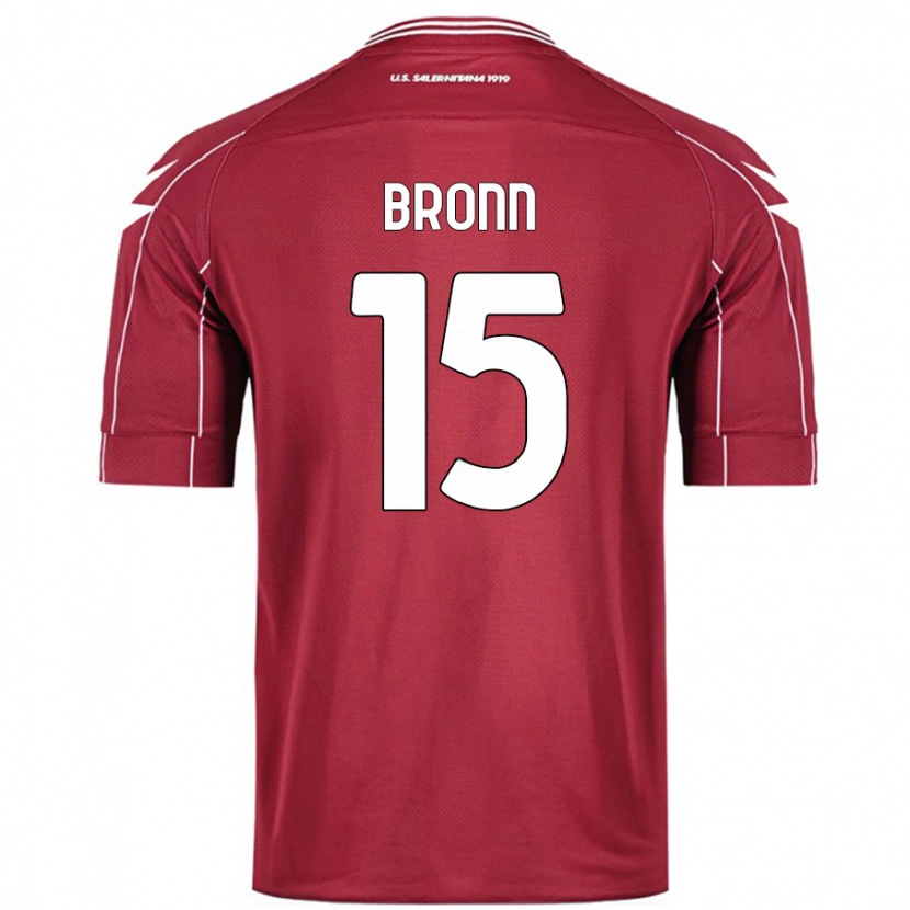 Danxen Enfant Maillot Dylan Bronn #15 Bordeaux Tenues Domicile 2024/25 T-Shirt