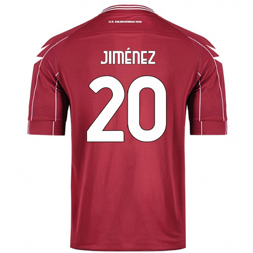 Danxen Enfant Maillot Kaleb Jiménez #20 Bordeaux Tenues Domicile 2024/25 T-Shirt