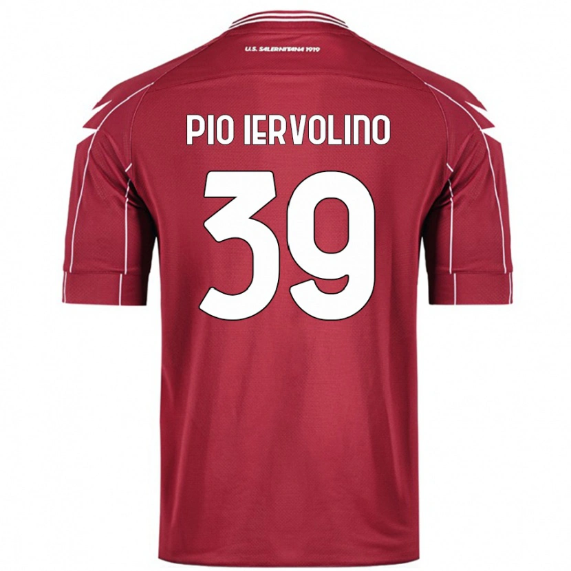 Danxen Enfant Maillot Antonio Pio Iervolino #39 Bordeaux Tenues Domicile 2024/25 T-Shirt