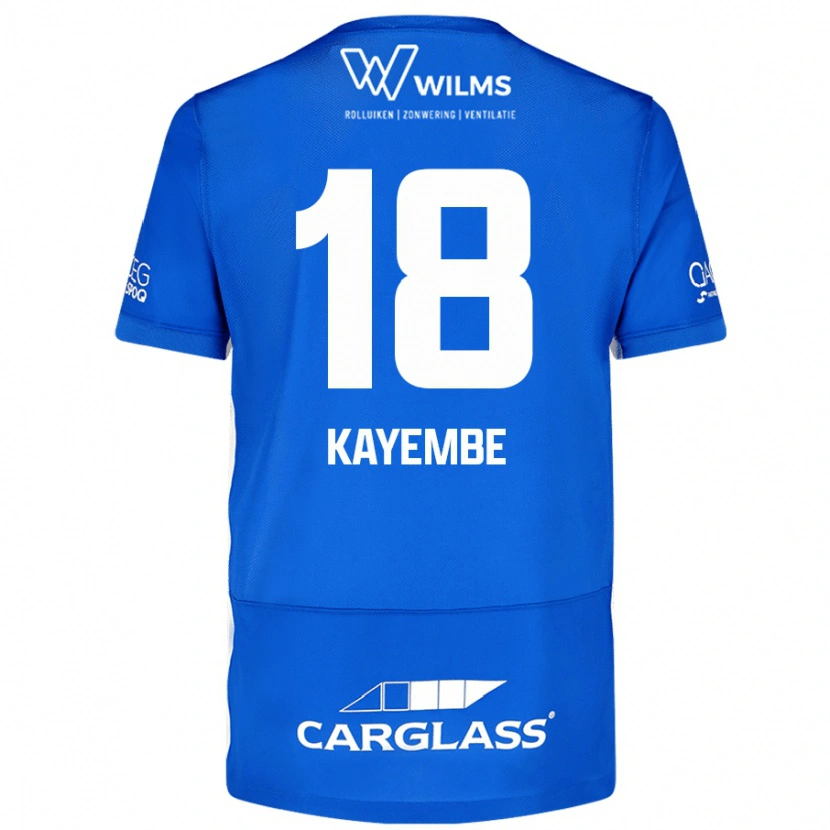 Danxen Enfant Maillot Joris Kayembe #18 Bleu Tenues Domicile 2024/25 T-Shirt