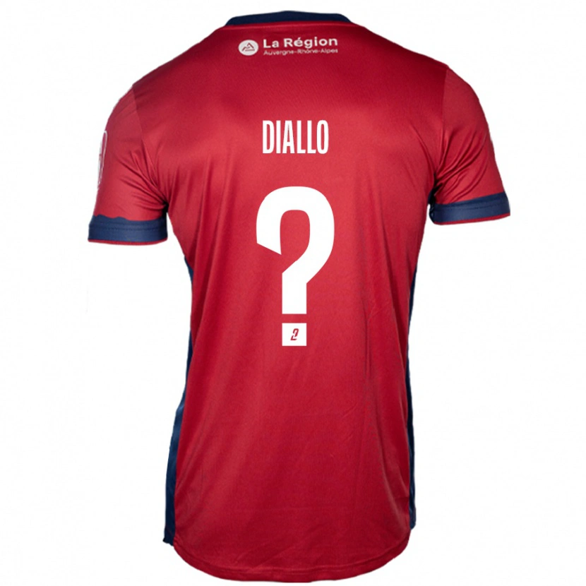 Danxen Enfant Maillot Baïla Diallo #0 Bordeaux Clair Tenues Domicile 2024/25 T-Shirt