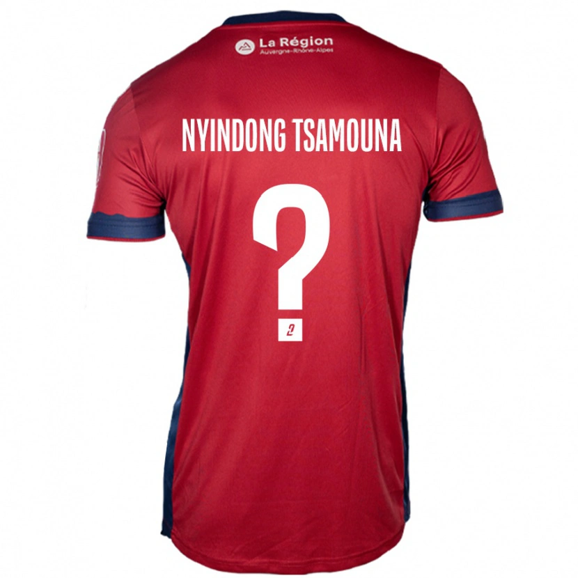 Danxen Enfant Maillot Jean Nyindong Tsamouna #0 Bordeaux Clair Tenues Domicile 2024/25 T-Shirt
