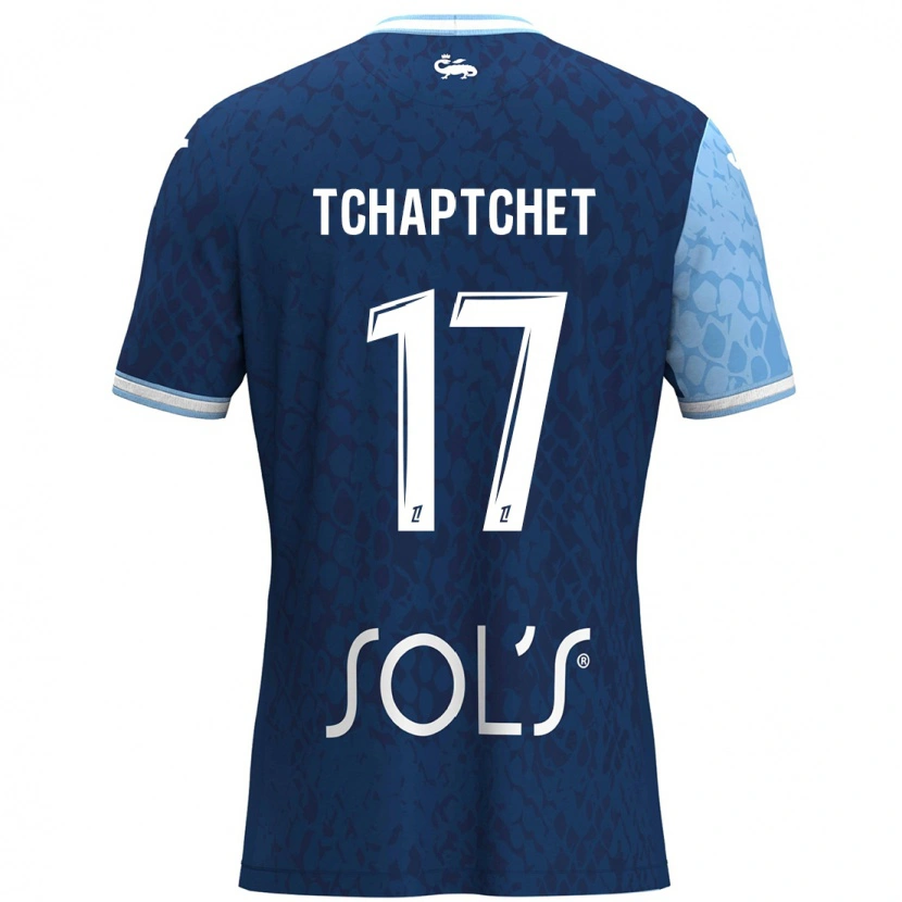 Danxen Enfant Maillot Chanel Tchaptchet #17 Bleu Ciel Bleu Foncé Tenues Domicile 2024/25 T-Shirt