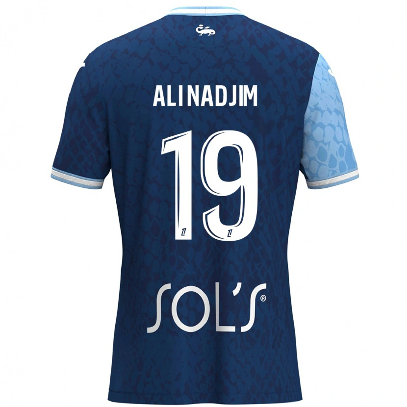 Danxen Enfant Maillot Nadjma Ali Nadjim #19 Bleu Ciel Bleu Foncé Tenues Domicile 2024/25 T-Shirt