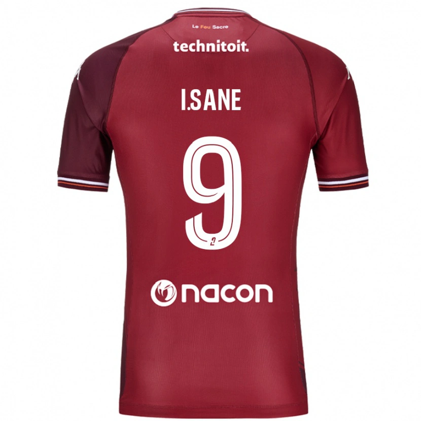Danxen Enfant Maillot Ibou Sané #9 Rouge Grenade Tenues Domicile 2024/25 T-Shirt