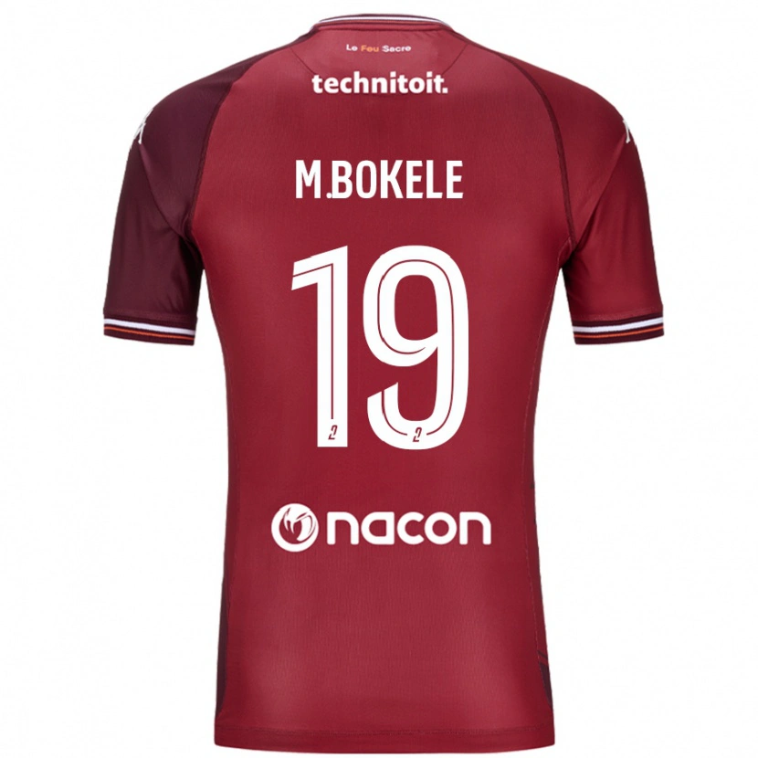 Danxen Enfant Maillot Morgan Bokele #19 Rouge Grenade Tenues Domicile 2024/25 T-Shirt