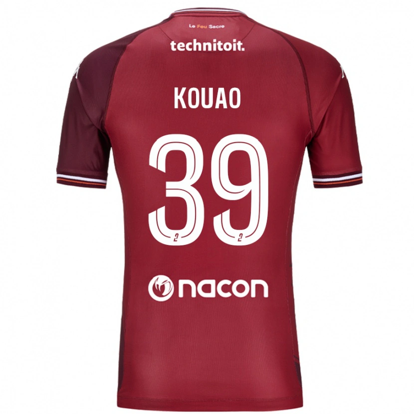 Danxen Enfant Maillot Koffi Kouao #39 Rouge Grenade Tenues Domicile 2024/25 T-Shirt