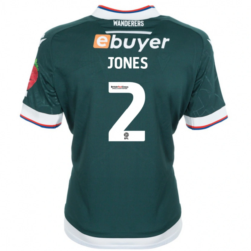 Danxen Enfant Maillot Gethin Jones #2 Vert Foncé Tenues Extérieur 2024/25 T-Shirt