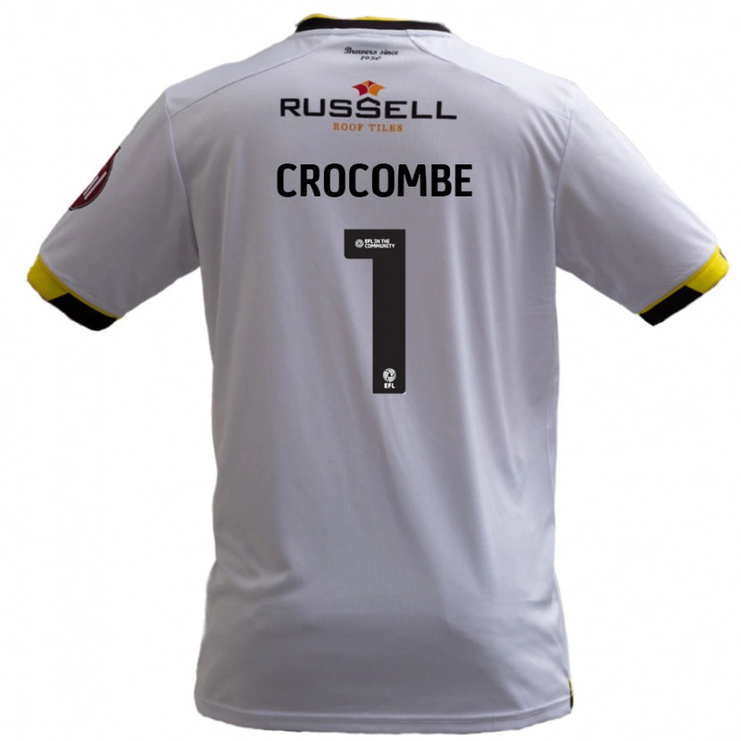 Danxen Enfant Maillot Max Crocombe #1 Blanc Tenues Extérieur 2024/25 T-Shirt