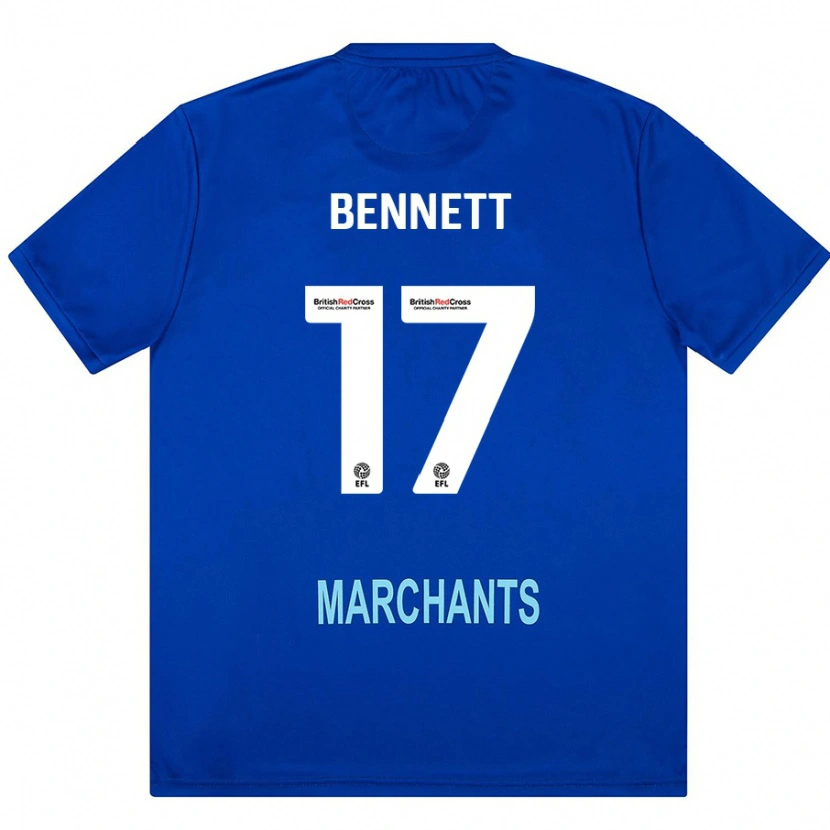 Danxen Enfant Maillot Scot Bennett #17 Vert Tenues Extérieur 2024/25 T-Shirt