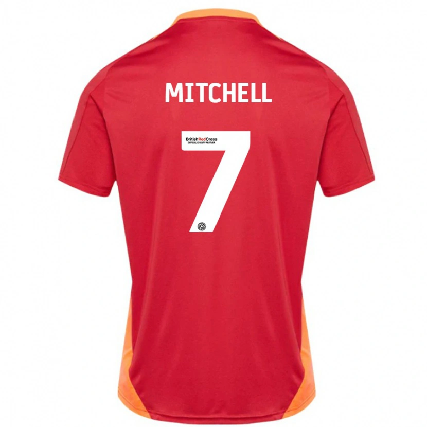 Danxen Enfant Maillot Demetri Mitchell #7 Bleu Blanc Cassé Tenues Extérieur 2024/25 T-Shirt