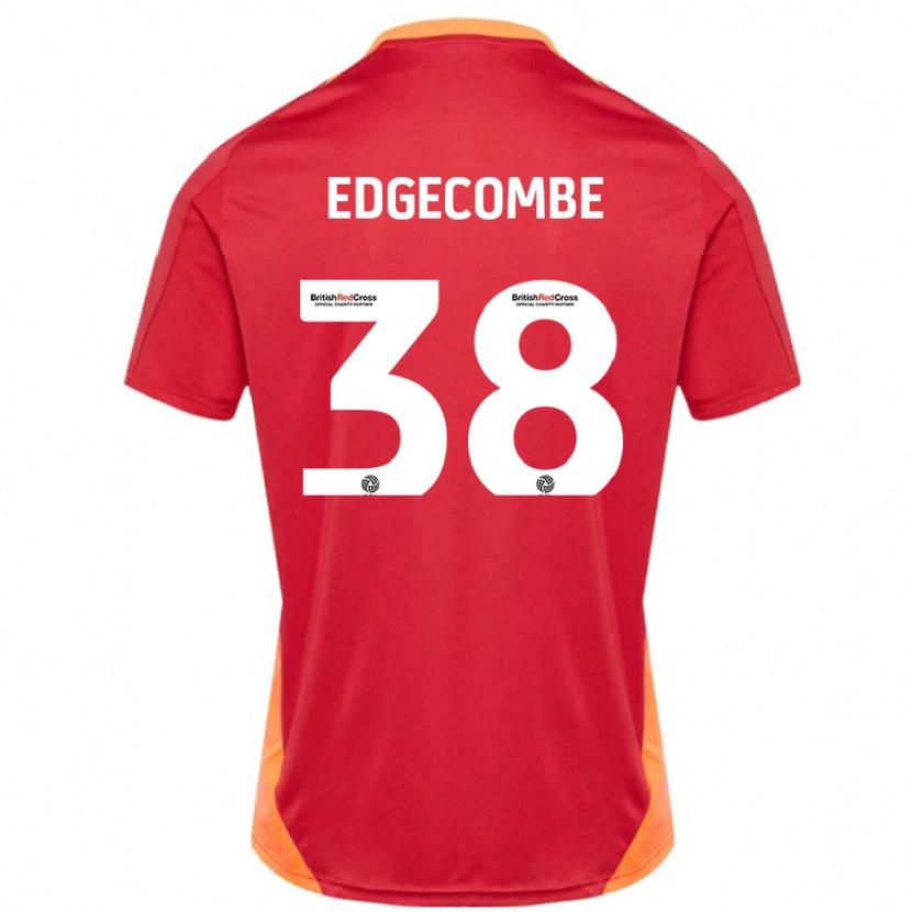 Danxen Enfant Maillot Max Edgecombe #38 Bleu Blanc Cassé Tenues Extérieur 2024/25 T-Shirt