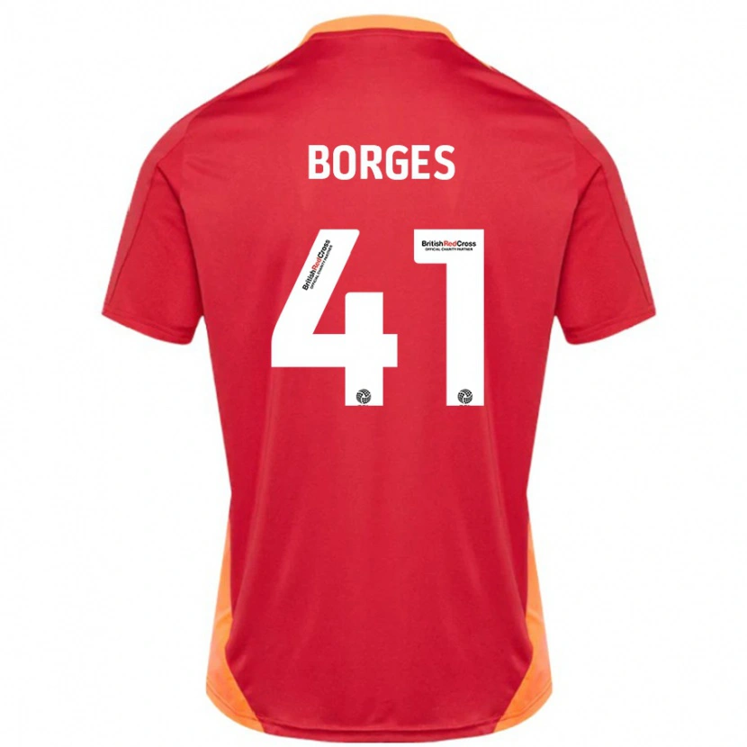 Danxen Enfant Maillot Pedro Borges #41 Bleu Blanc Cassé Tenues Extérieur 2024/25 T-Shirt
