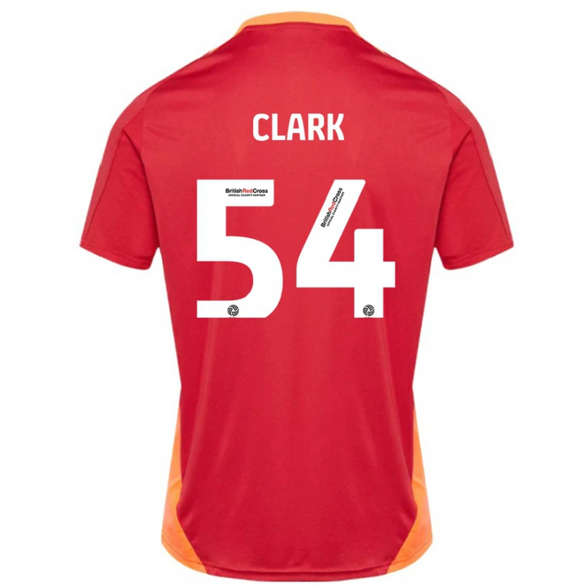 Danxen Enfant Maillot Max Clark #54 Bleu Blanc Cassé Tenues Extérieur 2024/25 T-Shirt