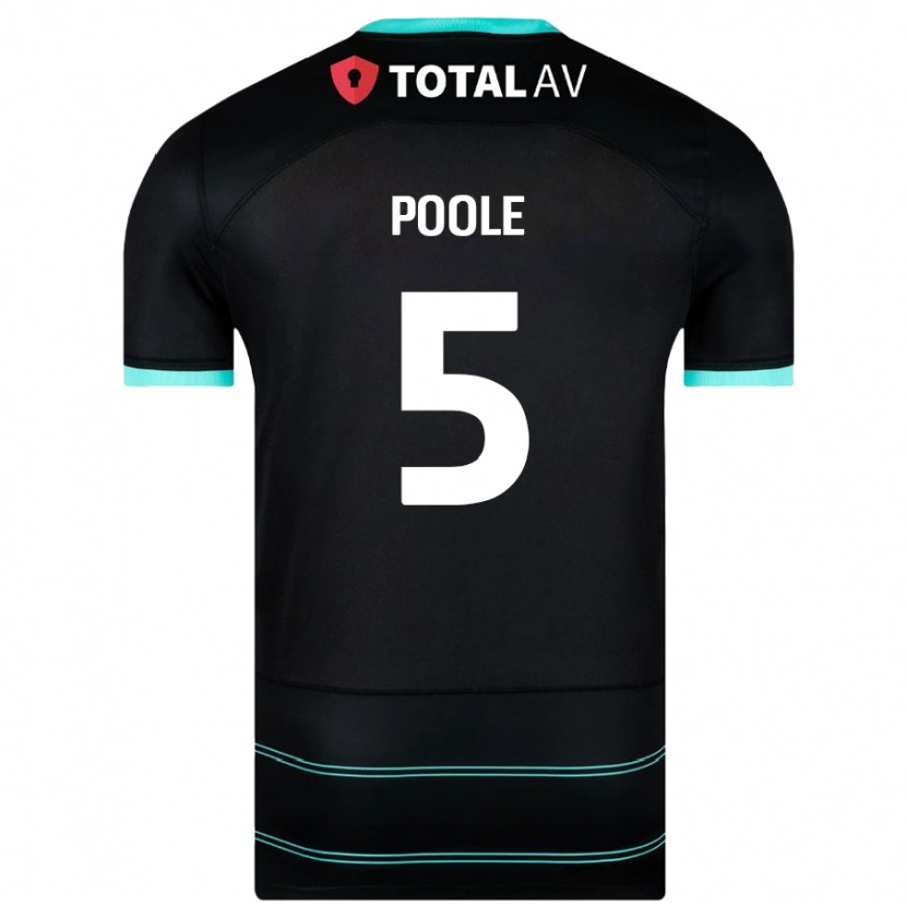 Danxen Enfant Maillot Regan Poole #5 Noir Tenues Extérieur 2024/25 T-Shirt