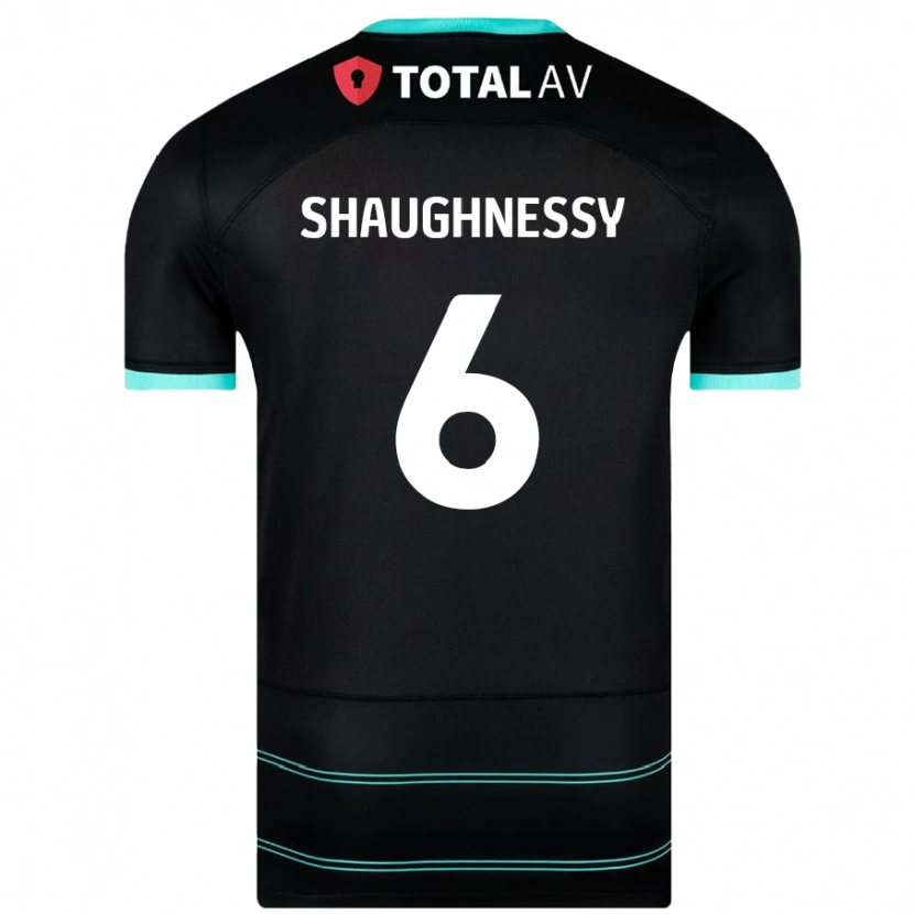 Danxen Enfant Maillot Conor Shaughnessy #6 Noir Tenues Extérieur 2024/25 T-Shirt