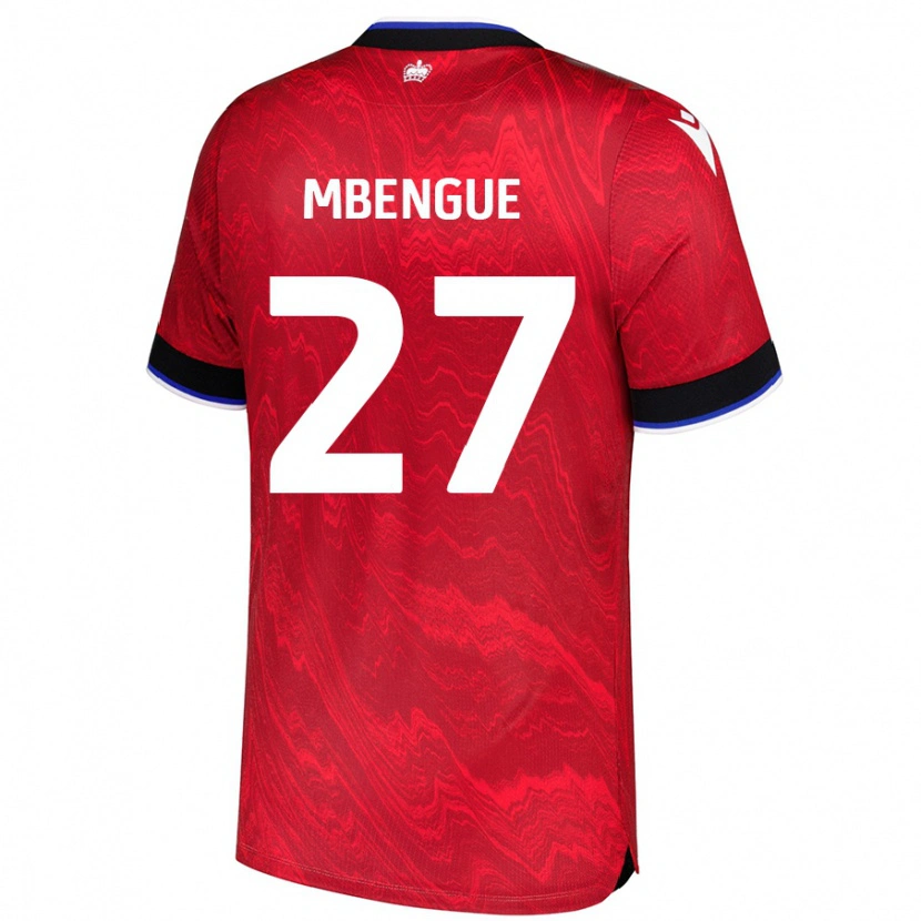 Danxen Enfant Maillot Amadou Salif Mbengue #27 Rouge Noir Tenues Extérieur 2024/25 T-Shirt