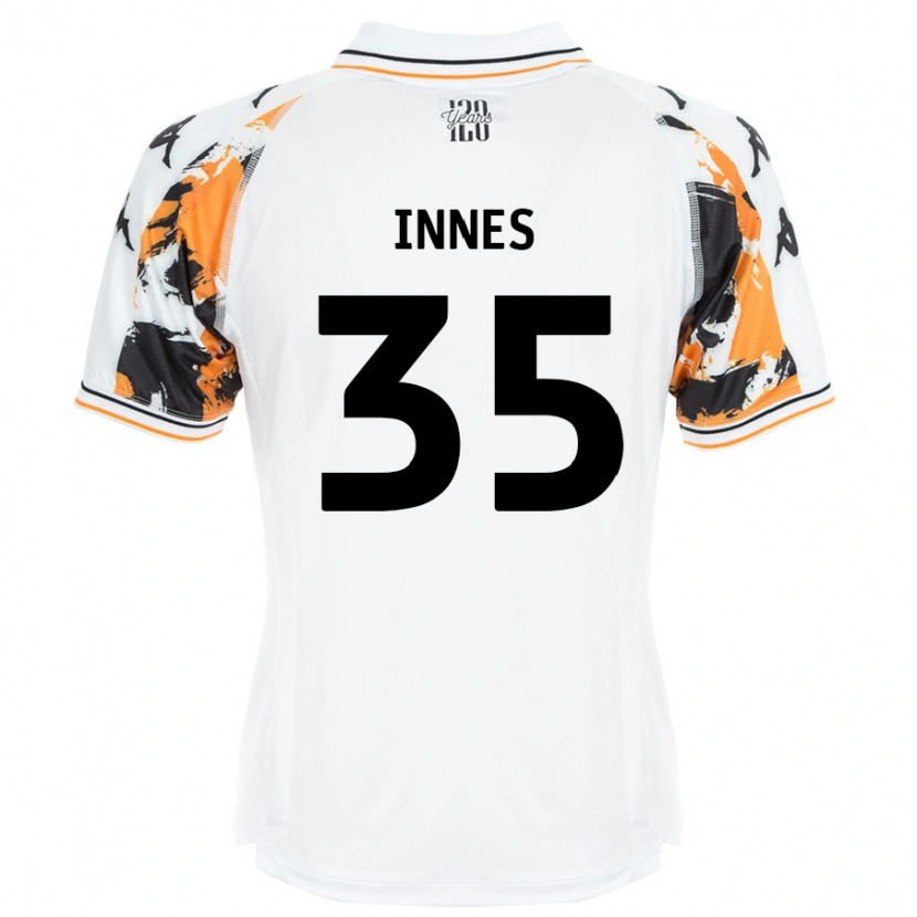 Danxen Enfant Maillot Emma Innes #35 Blanc Tenues Extérieur 2024/25 T-Shirt