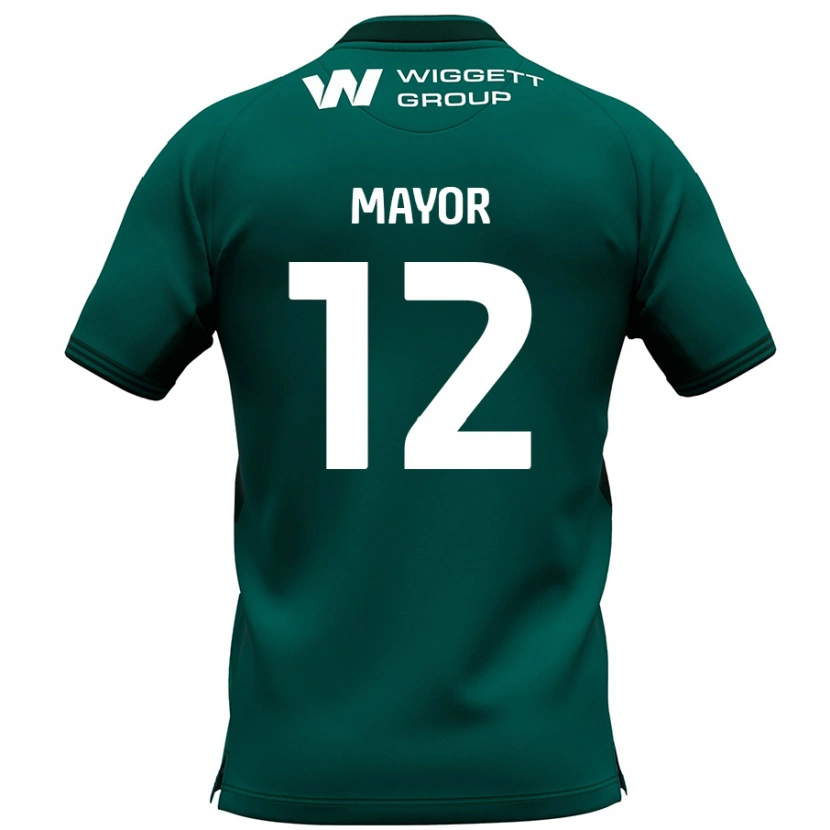Danxen Enfant Maillot Adam Mayor #12 Vert Tenues Extérieur 2024/25 T-Shirt