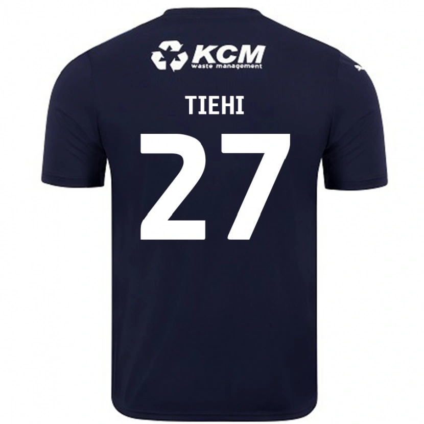 Danxen Enfant Maillot Christ Tiehi #27 Bleu Marine Tenues Extérieur 2024/25 T-Shirt