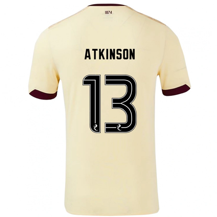 Danxen Enfant Maillot Nathaniel Atkinson #13 Crème Bordeaux Tenues Extérieur 2024/25 T-Shirt