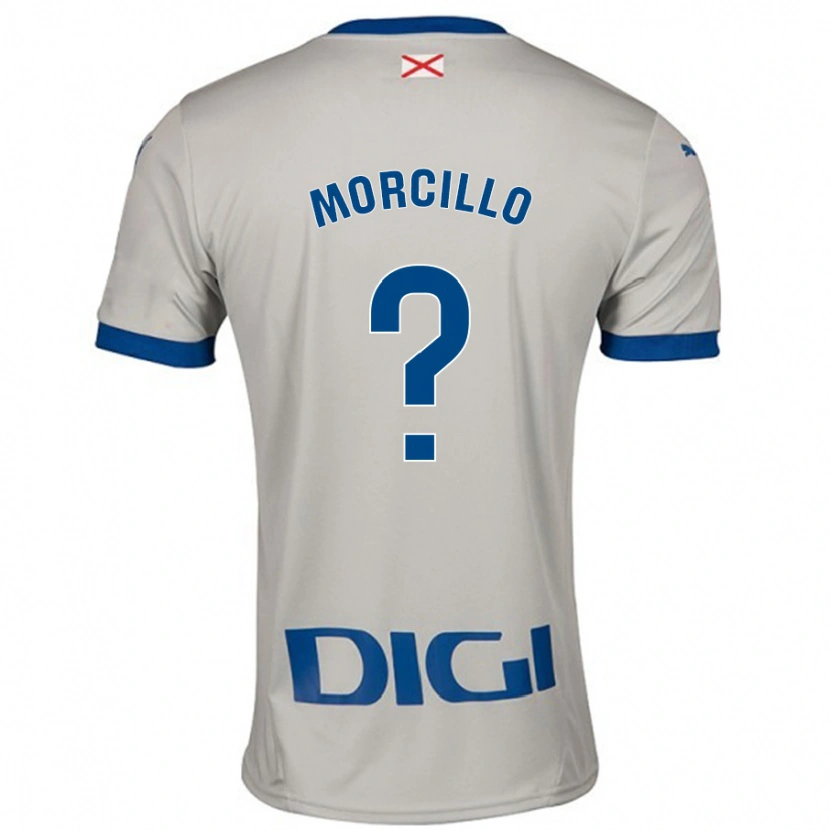 Danxen Enfant Maillot Diego Morcillo #0 Gris Clair Tenues Extérieur 2024/25 T-Shirt