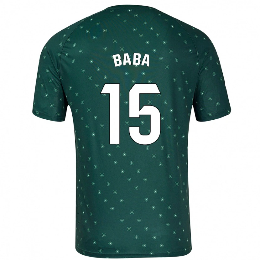 Danxen Enfant Maillot Iddrisu Baba #15 Vert Foncé Tenues Extérieur 2024/25 T-Shirt