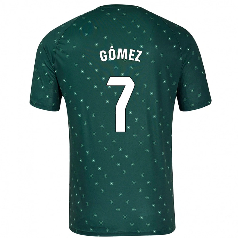 Danxen Enfant Maillot Valen Gómez #7 Vert Foncé Tenues Extérieur 2024/25 T-Shirt