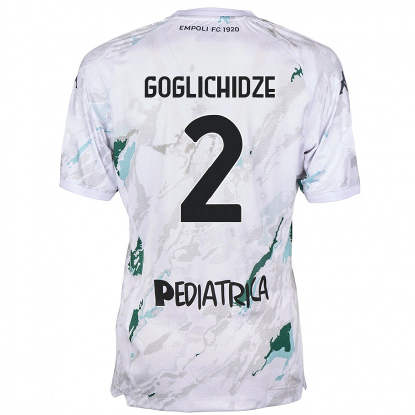 Danxen Enfant Maillot Saba Goglichidze #2 Gris Tenues Extérieur 2024/25 T-Shirt