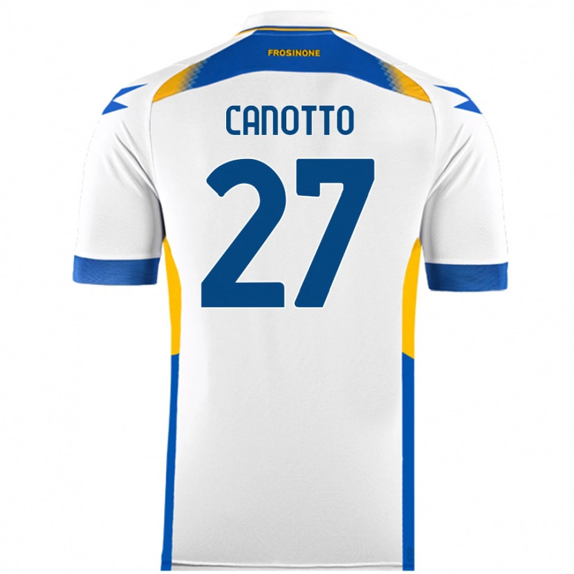 Danxen Enfant Maillot Luigi Canotto #27 Blanc Tenues Extérieur 2024/25 T-Shirt